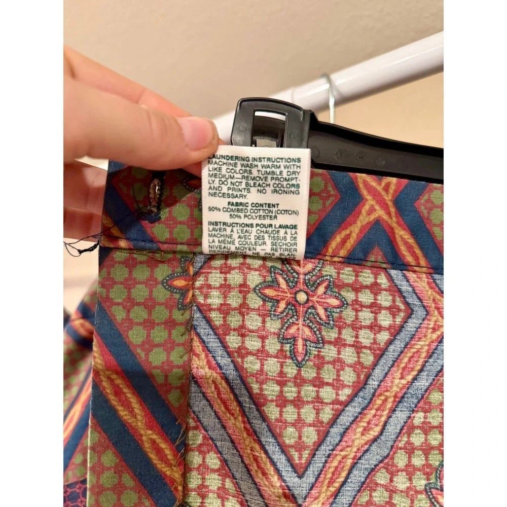 VTG Laura Ashley Revman Diamond Trellis‎ Fleur De Lis Curtain Panel Valance